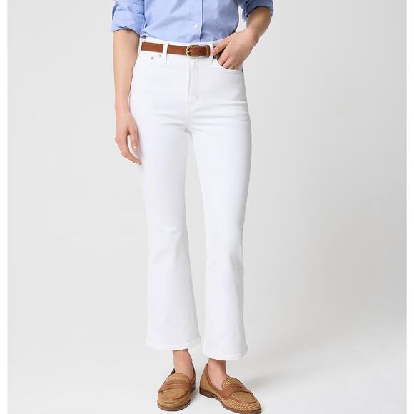J. Crew Denim - J.Crew Ankle Flare Jean in Signature Stretch+ Classic White Womens US 29 NWT